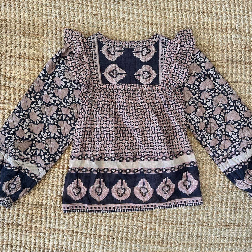 SEA LILAC MARGO QUILTED BLOUSE SIZE SMALL - Picture 9 of 9